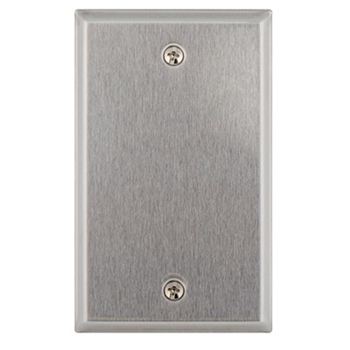 1-Gang Blank Wall Plate, Stainless Steel