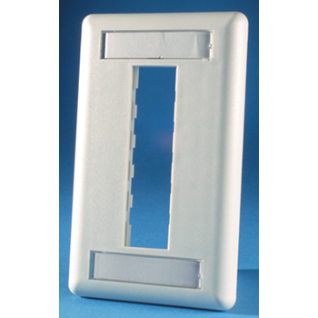 Product image for Ortronics OR-40300547 69.85 x 7.62 x 114.3 mm 3-Port 1-Gang Fog White/Textured Thermoplastic Data Communication Face Plate