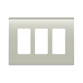 3-Gang Studio Wall Plate, Khaki