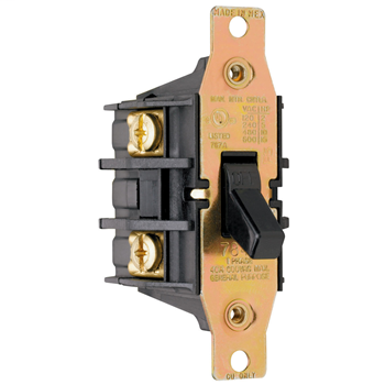 Product image for Pass & Seymour 7842 1.825 x 1.753 x 2.375 Inch 600 VAC 40 Amp 15 HP 2-Pole 1-Phase Manual Control Switch