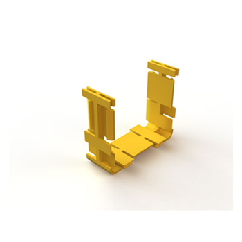 Mighty Mo Fiber Raceway, Joiner requires assembly slot , for 12" x 4" raceway, yellow
