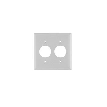 Pass & Seymour SP72-W 2-Gang 2-Single Receptacle White Smooth Thermoset Plastic Standard Wallplate Pass & Seymour SP72-W 2-Gang 2-Single Receptacle White Smooth Thermoset Plastic Standard Wallplate
