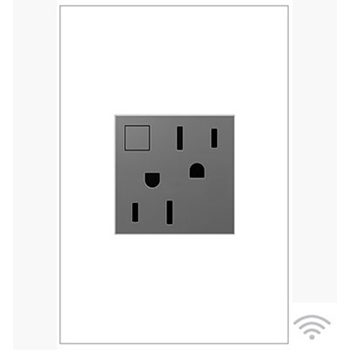 Product image for Pass & Seymour ARPS15RF2-M4 15A 125V Tamper-Resistant Energy Saving Wireless Receptacle - Magnesium