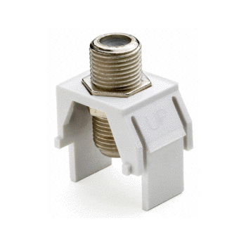 WP3479-WH - Non-Recessed Nickel F-Connector, White