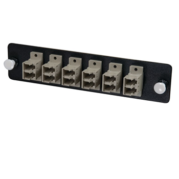 Q-Series™ 12-Strand, LC Duplex, PB Insert, MM, Beige LC Adapter Panel