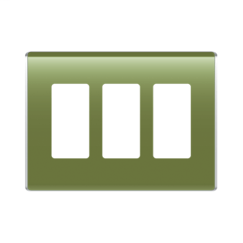 3-Gang Studio Wall Plate, Moss