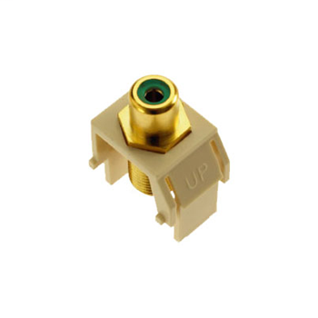 Product image for OnQ WP3463LA GREEN RCA TO F-CONNECT