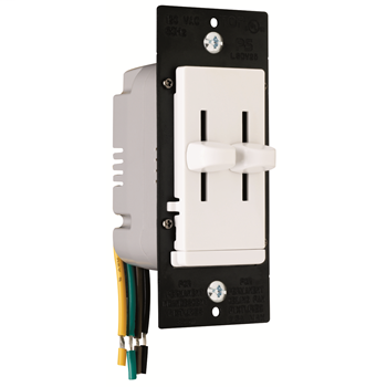 LS Trademaster® Series Dual Slide-to-OFF Incandescent Dimmer, White