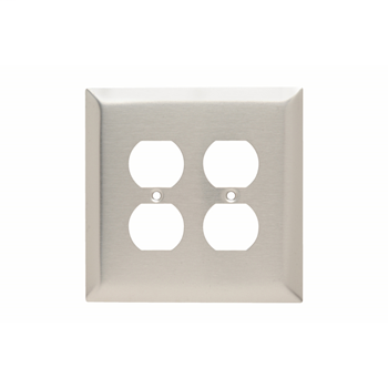 Pass & Seymour SSO82 2-Gang 2-Duplex Receptacle Smooth Brushed Stainless Steel Jumbo Wallplate Pass & Seymour SSO82 2-Gang 2-Duplex Receptacle Smooth Brushed Stainless Steel Jumbo Wallplate