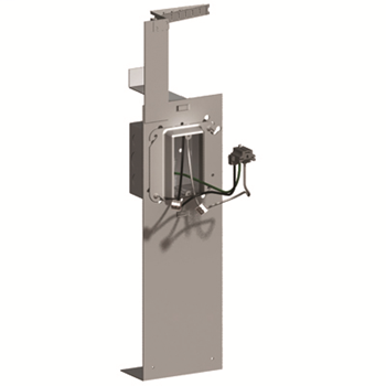 Floor Bracket Wired Assembly with Stranded Copper Pigtails, Double Gang/Double PlugTail