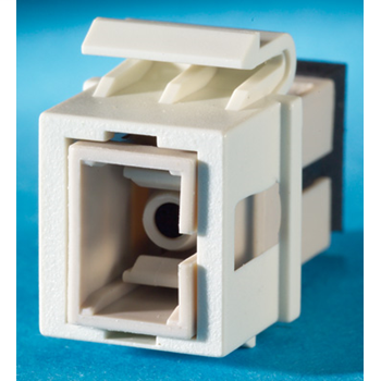 1-SC fiber Keystone module, Fog White
