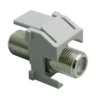 Recessed Nickel Self-Terminating F-Connector, Gray