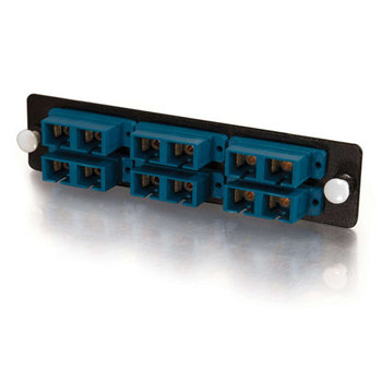 Q-Series™ 12-Strand, SC Duplex, Zirconia Insert, SM, Blue SC Adapter Panel