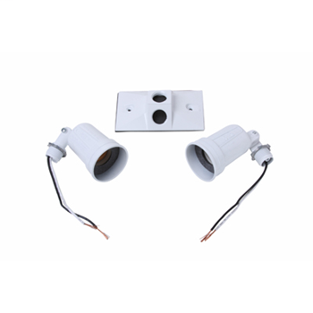 Outdoor Lampholder Kit, White