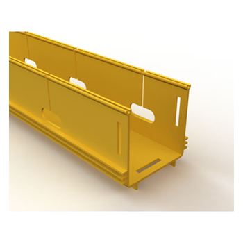 Mighty Mo Fiber Raceway, Slotted Duct, 2" x 2", yellow