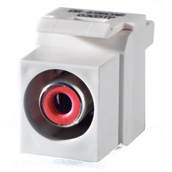 Keystone RCA to RCA (Red Insulator), White