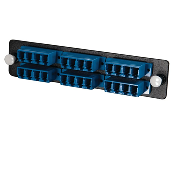 Q-Series™ 24-Strand, LC Quad, Zirconia Insert, SM, Blue LC Adapter Panel
