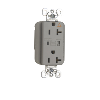 PlugTail® Isolated Ground Surge Protective Duplex Receptacle, Gray