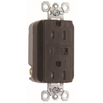 Tamper-Resistant Extra Heavy-Duty Surge Protective Duplex Receptacle, Brown