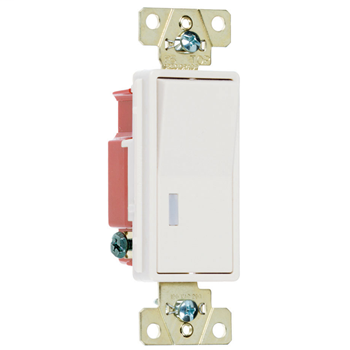 Pilot Lighted Decorator Switch, White