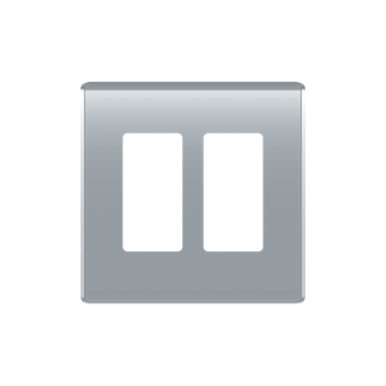2-Gang Studio Wall Plate, Cement