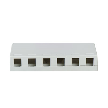 Product image for OnQ WP3506WH SIX PORT SURFACE BOX -
