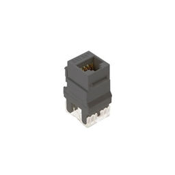 On-Q WP3450-GY 1-Port RJ45 Category 5E Gray Plastic Snap-In Keystone Connector