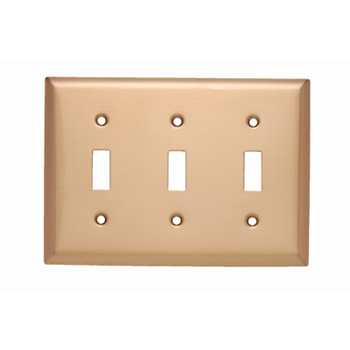 P&S SB3-BZ PLATE 3G TOG BRUSHED BRONZE Product image for P&S SB3-BZ PLATE 3G TOG BRUSHED BRONZE