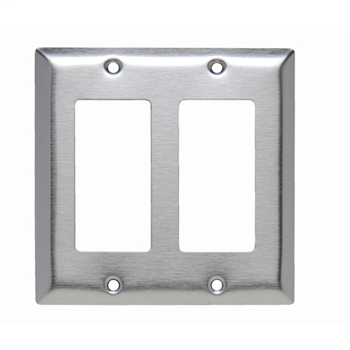 Pass & Seymour SL262 2-Gang 2-Decorator Black Smooth 430 Stainless Steel Standard Wallplate Pass & Seymour SL262 2-Gang 2-Decorator Black Smooth 430 Stainless Steel Standard Wallplate