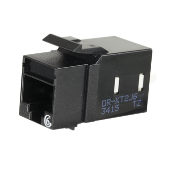 Product image for ORT OR-KT2J6-00 KEYSTONE CAT6 JACK BLACK