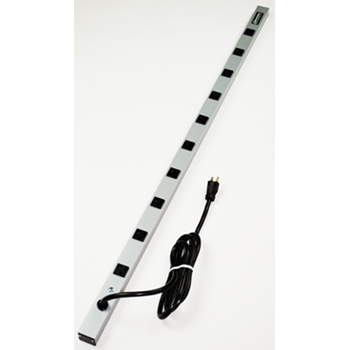 CabinetMate Plug-In Outlet Center Unit / 120V/20A / 48" long / 10 O/L / 15' cord / Computer Grade Surge 4810BDS20R