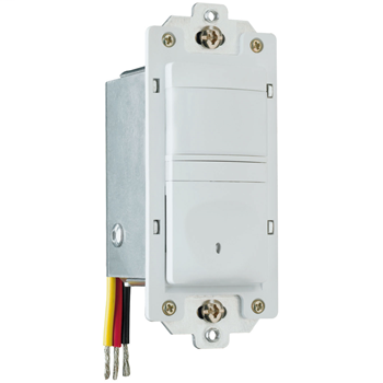 Product image for Pass & Seymour RW500B-WCC4 Single Pole Vacancy Sensor, 2wire 500W - White