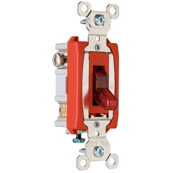 Pass & Seymour PS20AC1-RPL7 20 Amp 277 VAC 1-Pole Red Glass Reinforced Nylon Screw Mounting Pilot Lighted Toggle Switch Pass & Seymour PS20AC1-RPL7 20 Amp 277 VAC 1-Pole Red Glass Reinforced Nylon Screw Mounting Pilot Lighted Toggle Switch