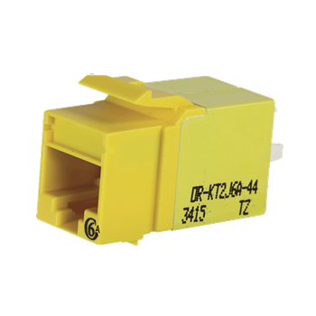 Product image for ORT OR-KT2J6A-44 KEYSTONE CAT6A JACK YELLOW