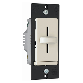 Product image for Wattstopper LS600-LA 600 W 120 Volt 1-Pole Light Almond Thermoplastic Incandescent Slide with Non-Preset Dimmer