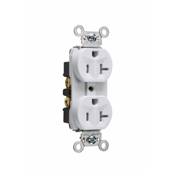 Pass & Seymour TR5362-W 20 Amp 125 VAC 2-Pole 3-Wire NEMA 5-20R White Nylon Face Tamper-Resistant Duplex Receptacle Pass & Seymour TR5362-W 20 Amp 125 VAC 2-Pole 3-Wire NEMA 5-20R White Nylon Face Tamper-Resistant Duplex Receptacle