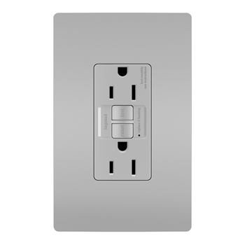 Spec-Grade 15A Self-Test Duplex GFCI, Gray 1597GRY