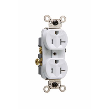 Weather-Resistant Commercial Grade Receptacles, White WR20TRW