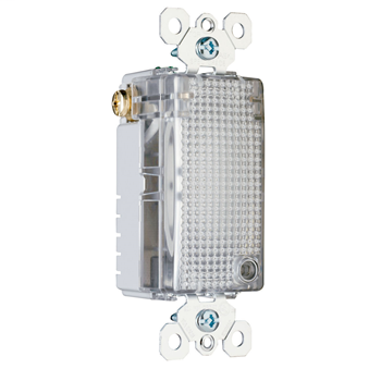 Product image for Pass & Seymour TMHWL-ECC 120 VAC Clear LED Enhanced Decorator Full Hallway Night Light