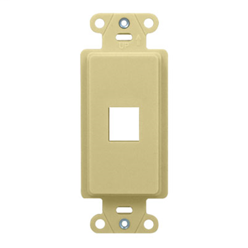 Product image for On-Q WP3411-IV 1.65 x 0.28 x 4.19 Inch 1-Port Ivory Plastic Wall Box Mounting Non-Flexible Outlet Strap