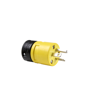 20A, 250V Rubber Dust-Tight Plug, Yellow 1448