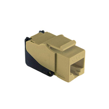 Product image for On-Q WP3560-IV RJ45 Category 6 Ivory Snap-In Keystone Connector
