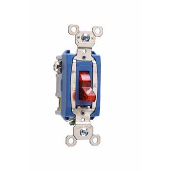 Pass & Seymour PS15AC1-RPL 15 Amp 120 VAC 1-Pole Red Glass Reinforced Nylon Screw Mounting Pilot Lighted Toggle Switch Pass & Seymour PS15AC1-RPL 15 Amp 120 VAC 1-Pole Red Glass Reinforced Nylon Screw Mounting Pilot Lighted Toggle Switch