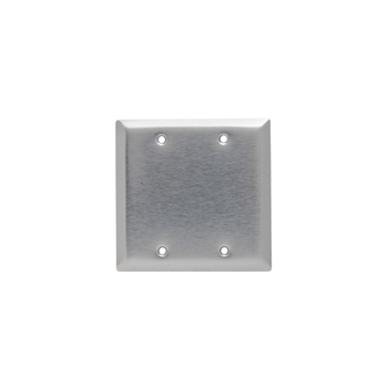 Pass & Seymour SL23 2-Gang Blank Smooth Brushed 430 Stainless Steel Standard Wallplate Pass & Seymour SL23 2-Gang Blank Smooth Brushed 430 Stainless Steel Standard Wallplate