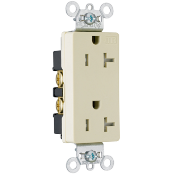 Pass & Seymour TR26362-GRY 20 Amp 125 VAC 2-Pole 3-Wire NEMA 5-20R Gray Nylon Tamper-Resistant Duplex Receptacle Pass & Seymour TR26362-GRY 20 Amp 125 VAC 2-Pole 3-Wire NEMA 5-20R Gray Nylon Tamper-Resistant Duplex Receptacle