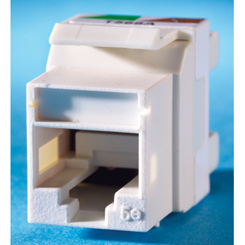 Product image for Ortronics OR-KS5EA-36 8-Position Blue T568A/B Category 5E Face Plate Mounting 110 Style Keystone Jack