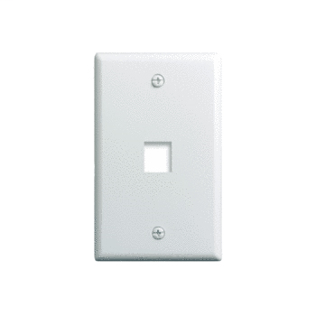 WP3401-WH - 1-Gang, 1-Port Wall Plate, White