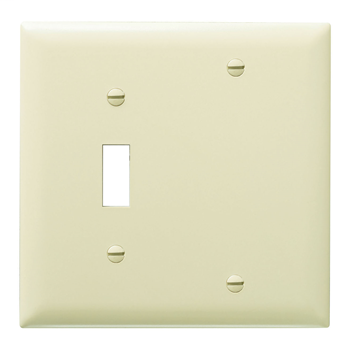Pass & Seymour TP113-I 2-Gang 1-Toggle 1-Blank Ivory Nylon Standard Combination Unbreakable Wallplate Pass & Seymour TP113-I 2-Gang 1-Toggle 1-Blank Ivory Nylon Standard Combination Unbreakable Wallplate