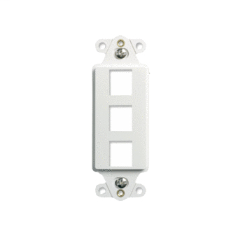 Mayer-DDS-3-Port Decorator Outlet Strap, White WP3413-WH-1