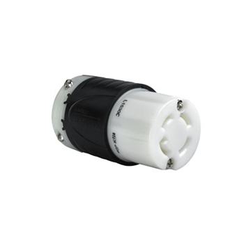 Pass & Seymour L1530-C 30 Amp 250 VAC 3-Phase 3-Pole 4-Wire L15-30R Black and White Nylon Locking Connector Pass & Seymour L1530-C 30 Amp 250 VAC 3-Phase 3-Pole 4-Wire L15-30R Black and White Nylon Locking Connector